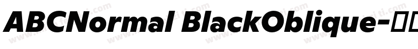 ABCNormal BlackOblique字体转换